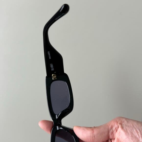 Linda Farrow x The Attico Rectangular Black Sunglasses main image 4